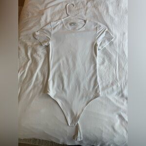 Contour White Short Sleeve Bodysuit